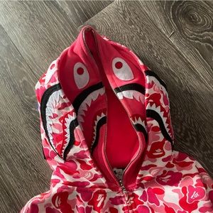 BAPE Big ABC Camo Shark Wide Full Zip Double Hoodie